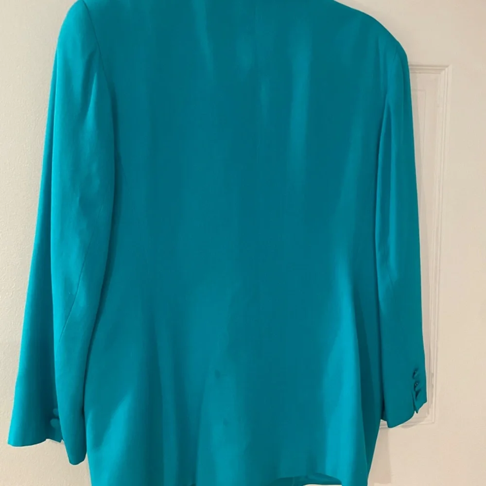 Vintage christian Dior women's skirt suit blue buttons read for sizing
